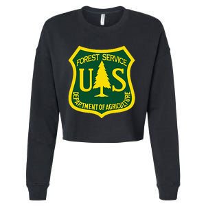 United States Us Forest Service Departt Of Agriculture Cropped Pullover Crew