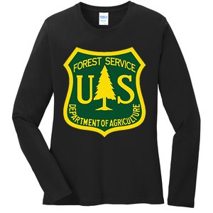 United States Us Forest Service Departt Of Agriculture Ladies Long Sleeve Shirt