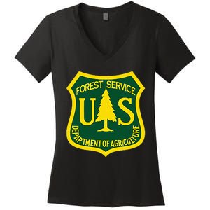 United States Us Forest Service Departt Of Agriculture Women's V-Neck T-Shirt