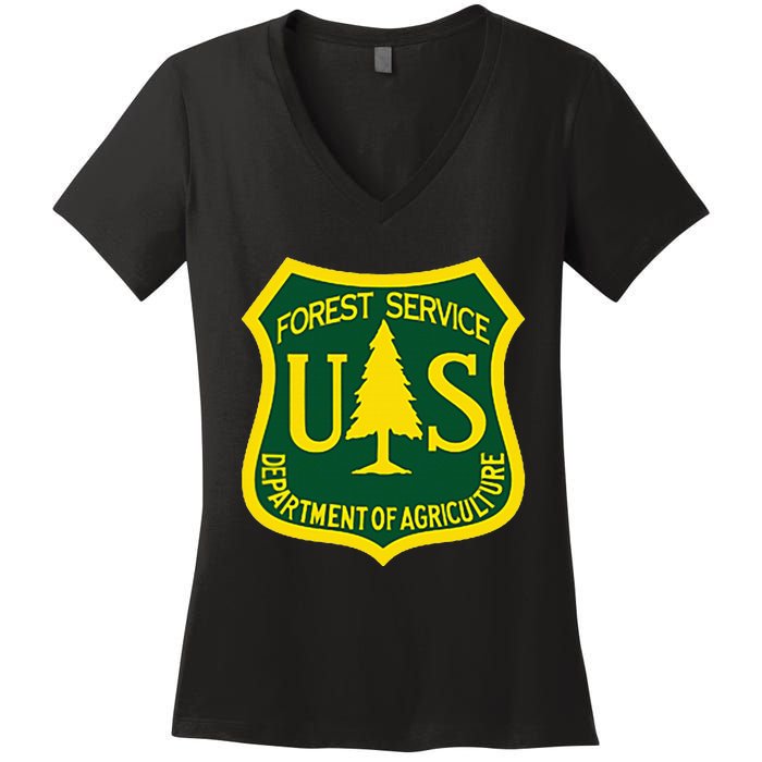 United States Us Forest Service Departt Of Agriculture Women's V-Neck T-Shirt