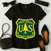 United States Us Forest Service Departt Of Agriculture Women's V-Neck T-Shirt