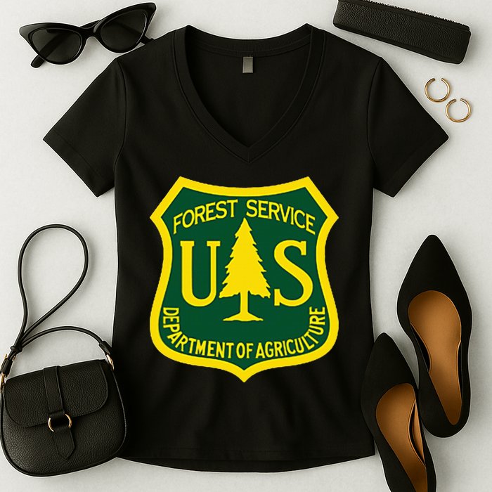 United States Us Forest Service Departt Of Agriculture Women's V-Neck T-Shirt