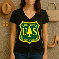 United States Us Forest Service Departt Of Agriculture Women's V-Neck T-Shirt