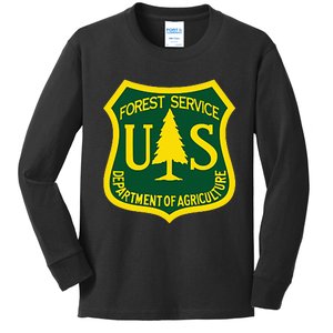 United States Us Forest Service Departt Of Agriculture Kids Long Sleeve Shirt