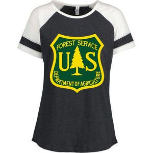 United States Us Forest Service Departt Of Agriculture Enza Ladies Jersey Colorblock Tee