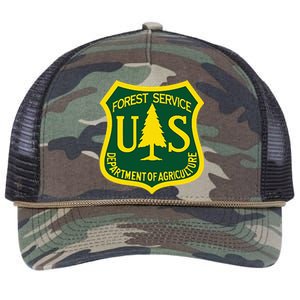 United States Us Forest Service Departt Of Agriculture Retro Rope Trucker Hat Cap