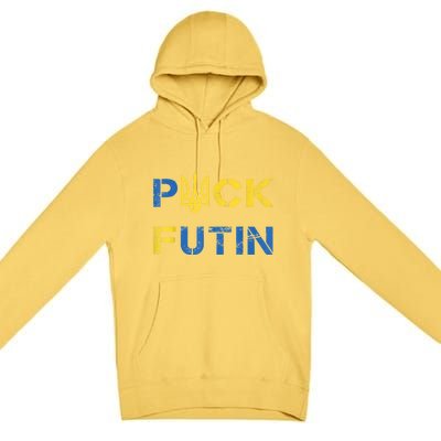 Puck Futin, I Stand With Ukraine, Support Ukraine Premium Pullover Hoodie