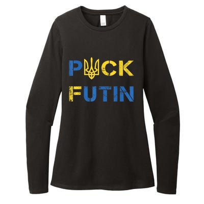 Puck Futin, I Stand With Ukraine, Support Ukraine Womens CVC Long Sleeve Shirt