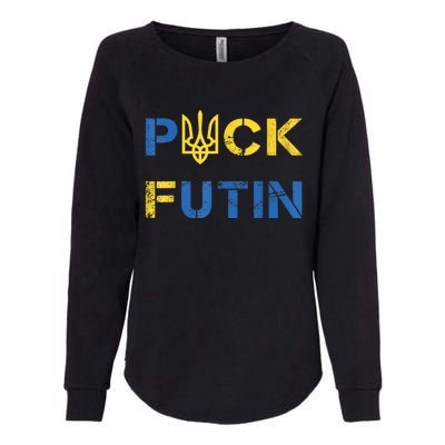 Puck Futin, I Stand With Ukraine, Support Ukraine Womens California Wash Sweatshirt