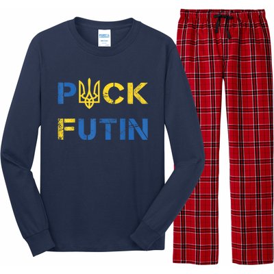 Puck Futin, I Stand With Ukraine, Support Ukraine Long Sleeve Pajama Set