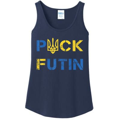 Puck Futin, I Stand With Ukraine, Support Ukraine Ladies Essential Tank