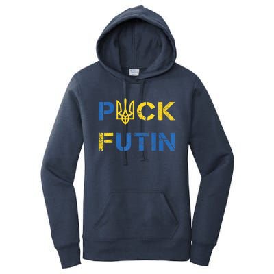 Puck Futin, I Stand With Ukraine, Support Ukraine Women's Pullover Hoodie