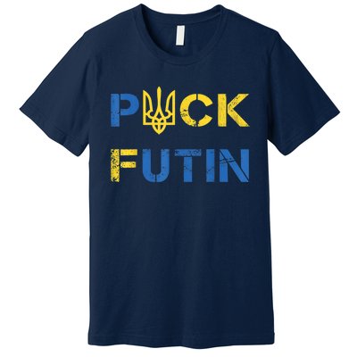 Puck Futin, I Stand With Ukraine, Support Ukraine Premium T-Shirt