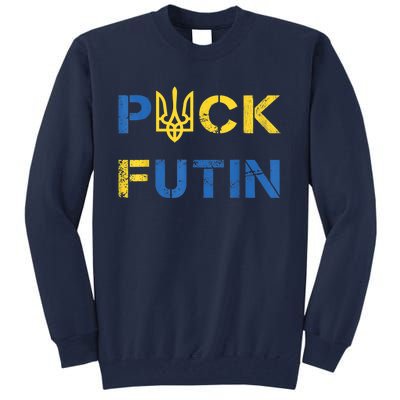 Puck Futin, I Stand With Ukraine, Support Ukraine Tall Sweatshirt