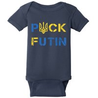 Puck Futin, I Stand With Ukraine, Support Ukraine Baby Bodysuit