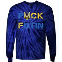 Puck Futin, I Stand With Ukraine, Support Ukraine Tie-Dye Long Sleeve Shirt