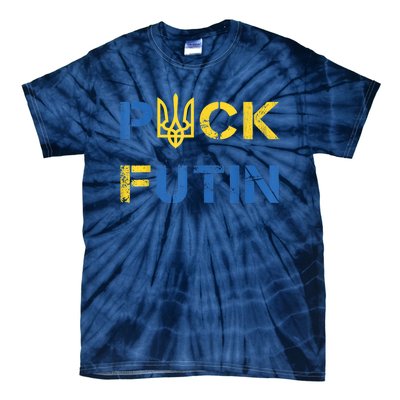 Puck Futin, I Stand With Ukraine, Support Ukraine Tie-Dye T-Shirt