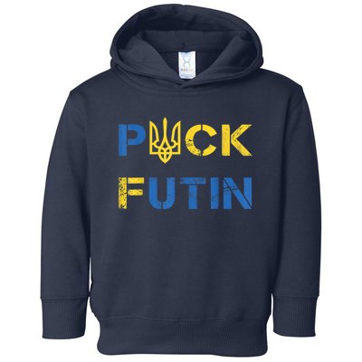 Puck Futin, I Stand With Ukraine, Support Ukraine Toddler Hoodie