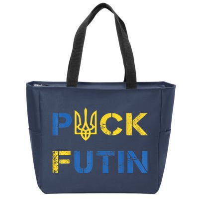 Puck Futin, I Stand With Ukraine, Support Ukraine Zip Tote Bag