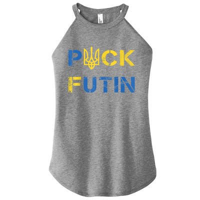 Puck Futin, I Stand With Ukraine, Support Ukraine Women's Perfect Tri Rocker Tank