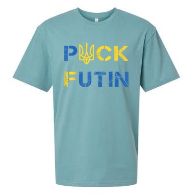 Puck Futin, I Stand With Ukraine, Support Ukraine Sueded Cloud Jersey T-Shirt