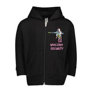 Unicorn Security Toddler Zip Fleece Hoodie