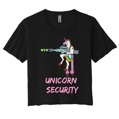 Unicorn Security Women's Crop Top Tee