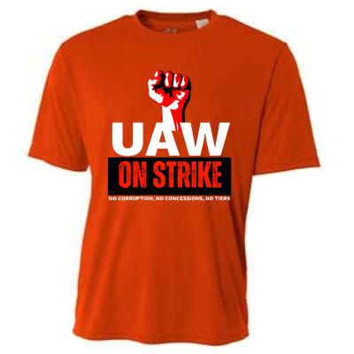 Uaw Strike United Auto Workers Union Strike Gift Walkout Red Cooling Performance Crew T-Shirt