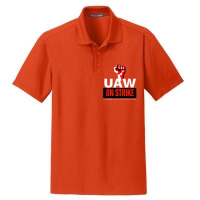 Uaw Strike United Auto Workers Union Strike Gift Walkout Red Dry Zone Grid Polo