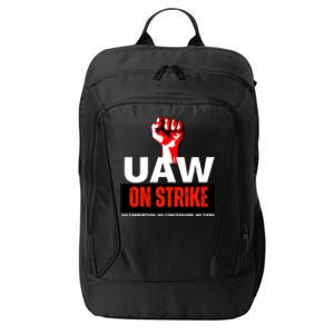 Uaw Strike United Auto Workers Union Strike Gift Walkout Red City Backpack