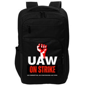 Uaw Strike United Auto Workers Union Strike Gift Walkout Red Impact Tech Backpack