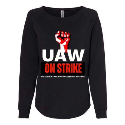 Uaw Strike United Auto Workers Union Strike Gift Walkout Red Womens California Wash Sweatshirt