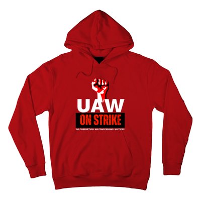 Uaw Strike United Auto Workers Union Strike Gift Walkout Red Hoodie