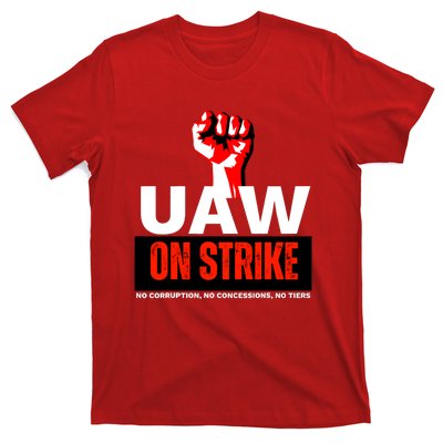 Uaw Strike United Auto Workers Union Strike Gift Walkout Red T-Shirt