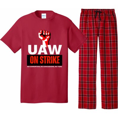 Uaw Strike United Auto Workers Union Strike Gift Walkout Red Pajama Set