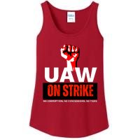 Uaw Strike United Auto Workers Union Strike Gift Walkout Red Ladies Essential Tank