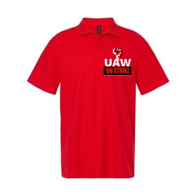 Uaw Strike United Auto Workers Union Strike Gift Walkout Red Softstyle Adult Sport Polo