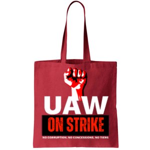 Uaw Strike United Auto Workers Union Strike Gift Walkout Red Tote Bag