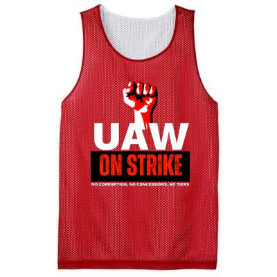 Uaw Strike United Auto Workers Union Strike Gift Walkout Red Mesh Reversible Basketball Jersey Tank