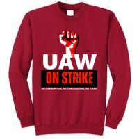 Uaw Strike United Auto Workers Union Strike Gift Walkout Red Tall Sweatshirt