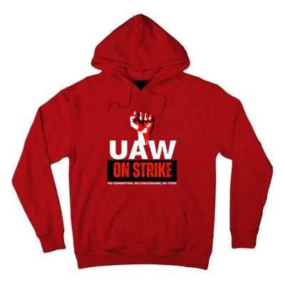 Uaw Strike United Auto Workers Union Strike Gift Walkout Red Tall Hoodie