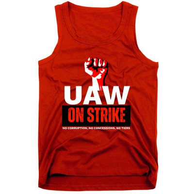 Uaw Strike United Auto Workers Union Strike Gift Walkout Red Tank Top