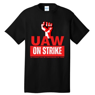 Uaw Strike United Auto Workers Union Strike Gift Tall T-Shirt