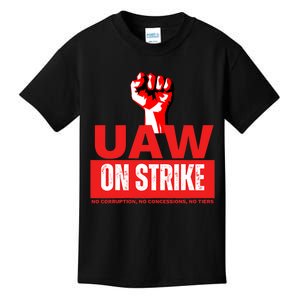 Uaw Strike United Auto Workers Union Strike Gift Kids T-Shirt