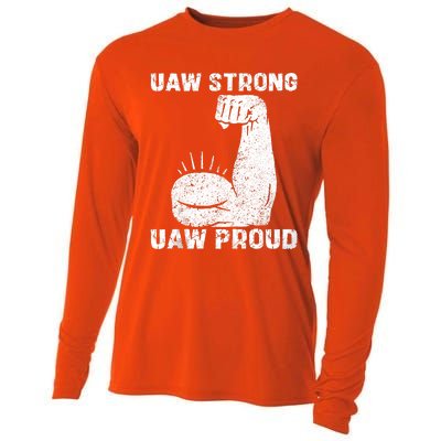 Uaw Strong Uaw Proud Union Pride Uaw Laborer Worker Cooling Performance Long Sleeve Crew