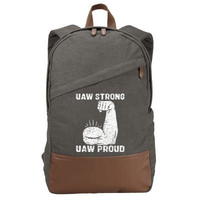 Uaw Strong Uaw Proud Union Pride Uaw Laborer Worker Cotton Canvas Backpack