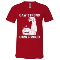 Uaw Strong Uaw Proud Union Pride Uaw Laborer Worker V-Neck T-Shirt