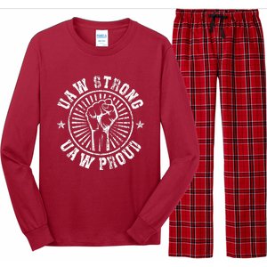 UAW Strong UAW Proud Union Pride UAW Laborer Worker Long Sleeve Pajama Set