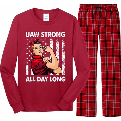 Uaw Strong Uaw Laborer Worker Uaw Proud Union Pride Long Sleeve Pajama Set