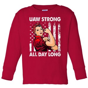 Uaw Strong Uaw Laborer Worker Uaw Proud Union Pride Toddler Long Sleeve Shirt